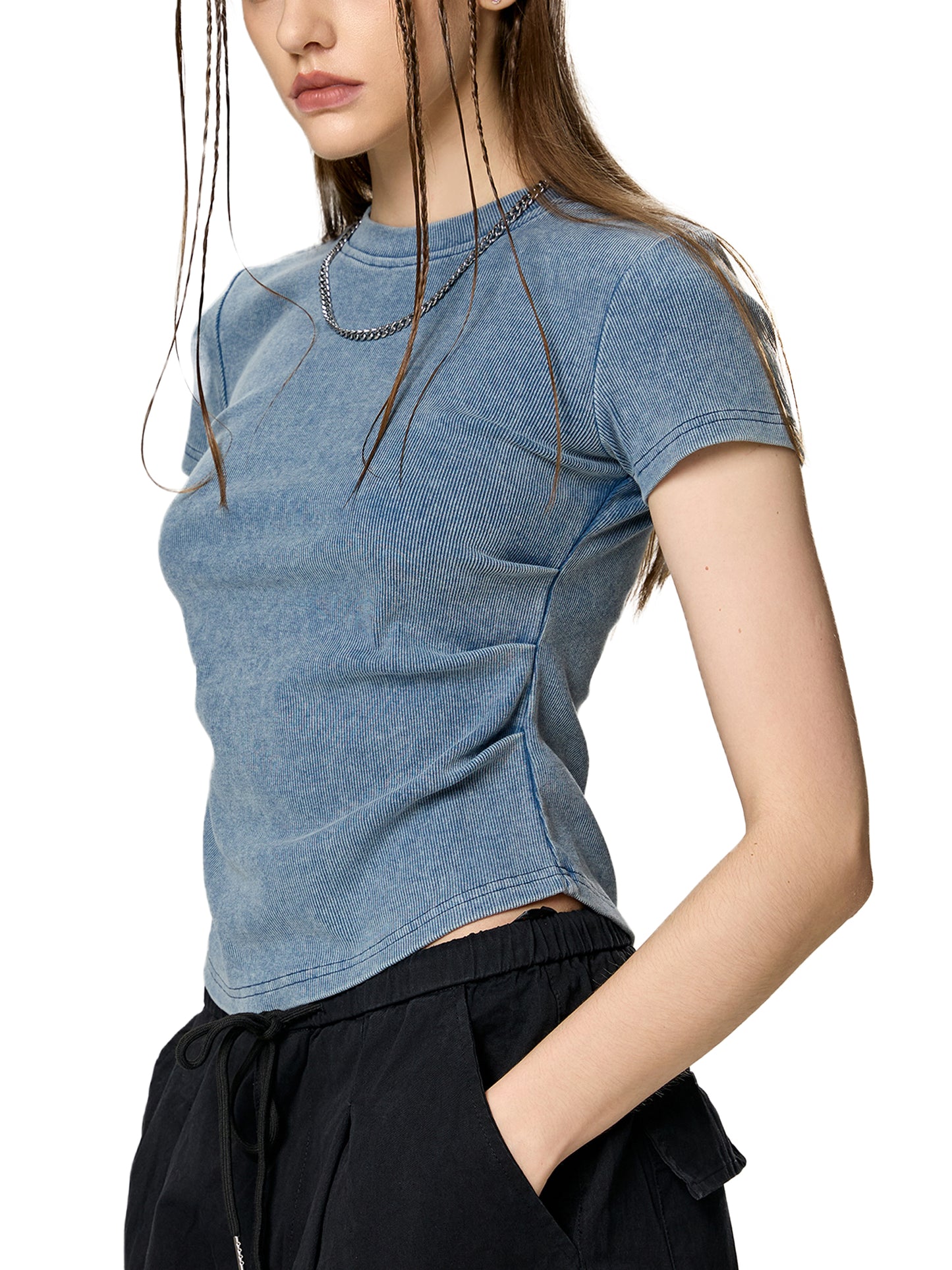 FivePM Vintaged-Wash Bodycon T