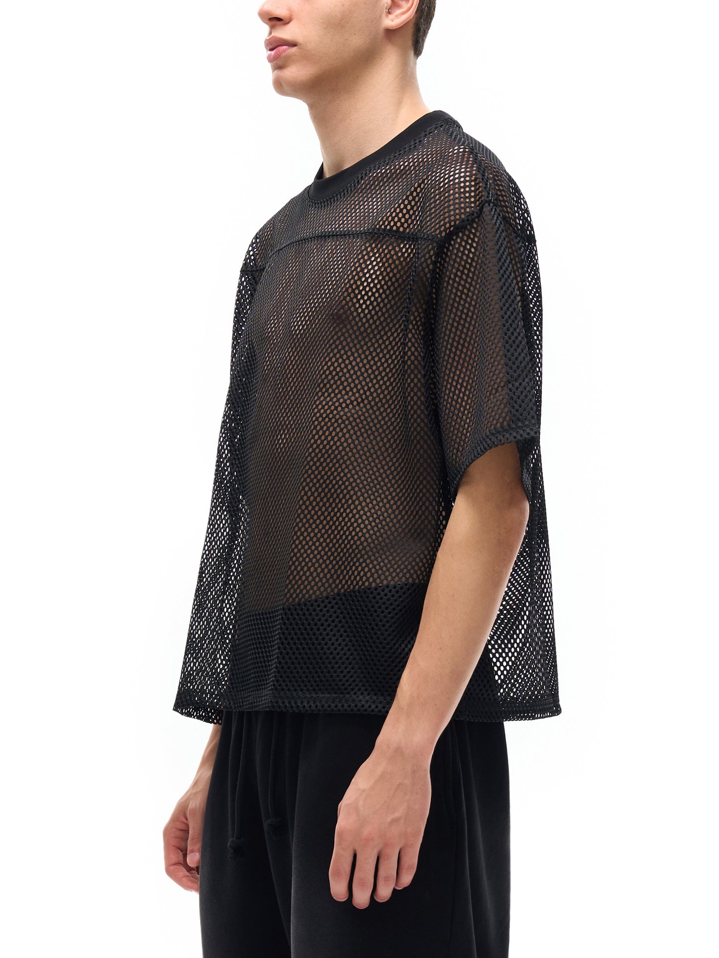 Dropping Gems See-through Boxy Net Jersey
